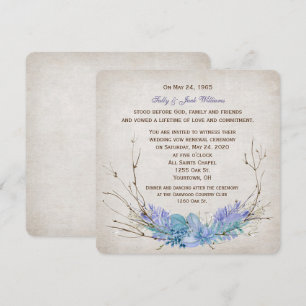 Invitation renouvellement de vœux de mariage-bouquet de brind