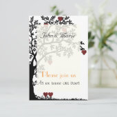 Invitation Renouvellement de Voeux de Mariage Coeurs et Arbre (Debout devant)