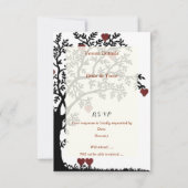 Invitation Renouvellement de Voeux de Mariage Coeurs et Arbre (Dos)