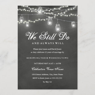 Invitation Renouvellement de vœux de mariage dans la cour arr