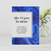 Invitation Renouvellement de Vœux de Mariage Fractal Coquille (Debout devant)