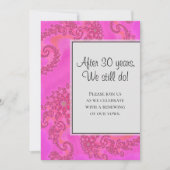 Invitation Renouvellement de Vœux de Mariage Moderne Rose Cha (Devant)