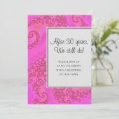 Invitation Renouvellement de Vœux de Mariage Moderne Rose Cha (Debout devant)