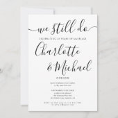 Invitation Renouvellement de vœux de mariage moderne 'We Stil (Devant)