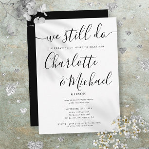 Invitation Renouvellement de vœux de mariage moderne 'We Stil