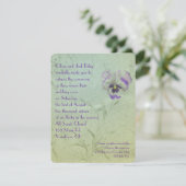 Invitation Renouvellement de vœux de mariage Pensée (Debout devant)