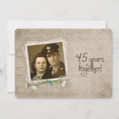 Invitation Renouvellement de vœux de mariage pour les 45 ans  (Devant)