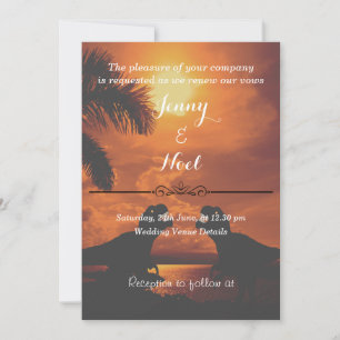 Invitation Renouvellement de vœux de mariage sur le thème des