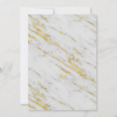 Invitation Renouvellement de Voeux Fleurs de Marbre Métallisé (Dos)