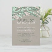 Invitation Renouvellement de Vœux Mariage Anniversaire Rustiq (Debout devant)