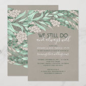 Invitation Renouvellement de Vœux Mariage Anniversaire Rustiq (Devant / Derrière)