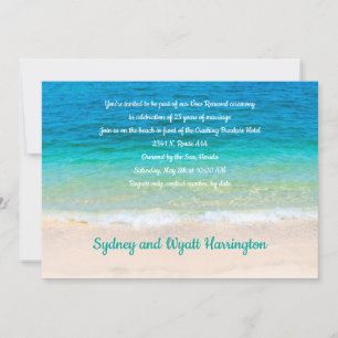 Invitation Renouvellement de Voeux Mer Tropicale Anniversaire