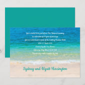 Invitation Renouvellement de Voeux Mer Tropicale Moderne Anni (Devant / Derrière)