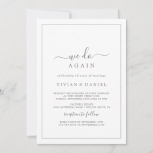 Invitation Renouvellement de Voeux Minimaliste Argent We Do A