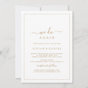 Invitation Renouvellement de Vœux Minimaliste Or We Do Again