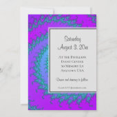 Invitation Renouvellement de Vœux Moderne Aqua et Violet à Mo (Dos)