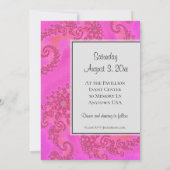 Invitation Renouvellement de Vœux Moderne Fleur Fracale Rose (Dos)