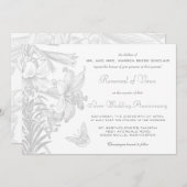 Invitation Renouvellement de Voeux Noces d'Argent 25e Anniver (Devant / Derrière)