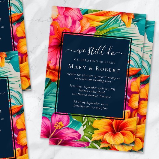 Invitation Renouvellement de vœux Nous faisons toujours Fleur