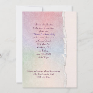 Invitation renouvellement de vœux pastel arc-en-ciel bord déc