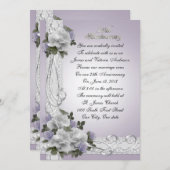 Invitation Renouvellement de vœux pour le 25e anniversaire ro (Devant / Derrière)