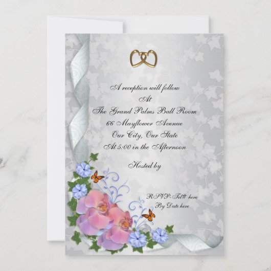 Invitation Renouvellement de vœux pour le 50e anniversaire él (Dos)