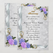 Invitation Renouvellement de vœux pour le 50e anniversaire ro (Devant / Derrière)