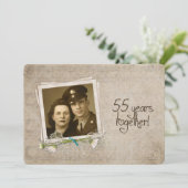 Invitation Renouvellement de vœux pour les 55 ans de mariage (Debout devant)