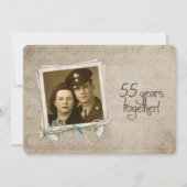 Invitation Renouvellement de vœux pour les 55 ans de mariage (Devant)