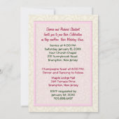 Invitation Renouvellement de Voeux - Rose Rose (Dos)