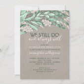 Invitation Renouvellement de vœux rustique pour anniversaire (Devant)