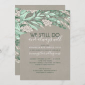 Invitation Renouvellement de vœux rustique pour anniversaire (Devant / Derrière)