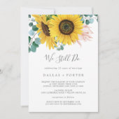 Invitation Renouvellement de Voeux Rustique Tournesol We Stil (Devant)