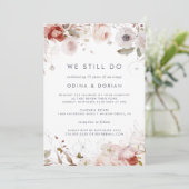 Invitation Renouvellement de Vœux Simple Floral We Still Do (Debout devant)