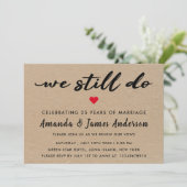 Invitation Renouvellement de Vœux Simple Texture Kraft (Debout devant)