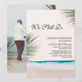 Invitation Renouvellement de vœux sur le thème de la plage av (Devant / Derrière)