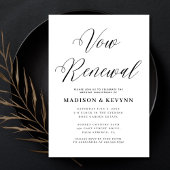 Invitation Renouvellement de Voeux Typographie Simple Noir et