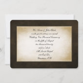 Invitation Renouvellement de Vow des anneaux mariages (Dos)