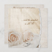 Invitation Renouvellement de Vow des anneaux mariages (Devant / Derrière)