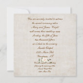 Invitation Renouvellement de Vow des anneaux mariages (Dos)