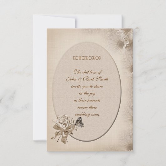 Invitation Renouvellement de Vow Mariage Daisy (Devant)