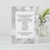Invitation Renouvellement de Vow Mariage Floral Argent (Debout devant)