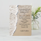 Invitation Renouvellement de Vow Mariage Ocean Surf (Debout devant)