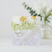 Invitation Renouvellement de Vow Mariage Orchidée blanche (Debout devant)