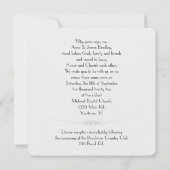 Invitation Renouvellement de Vow Mariage Orchidée blanche (Dos)