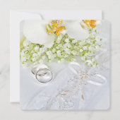 Invitation Renouvellement de Vow Mariage Orchidée blanche (Devant)