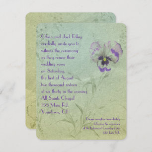 Invitation Renouvellement de Vow Mariage Pansy