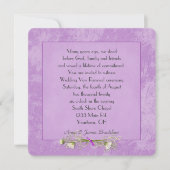 Invitation Renouvellement de Vow Mariage rose floral (Devant)