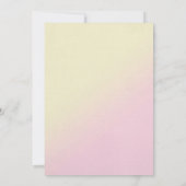 Invitation Renouvellement de Vow rose et jaune (Dos)