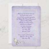 Invitation Renouvellement de Vow Rose passé (Dos)